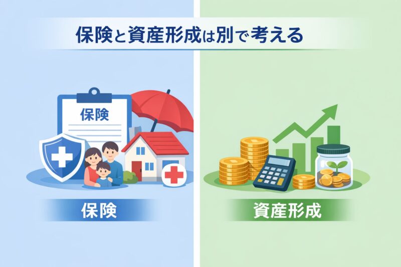 保険と資産形成は別で考える
