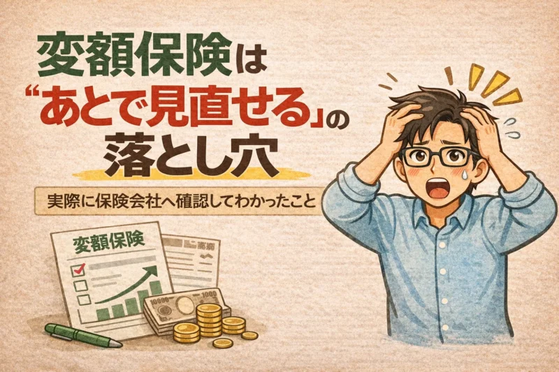 変額保険は後で見直せるの落とし穴 | 実際に保険会社へ確認してわかったことの記事のアイキャッチ